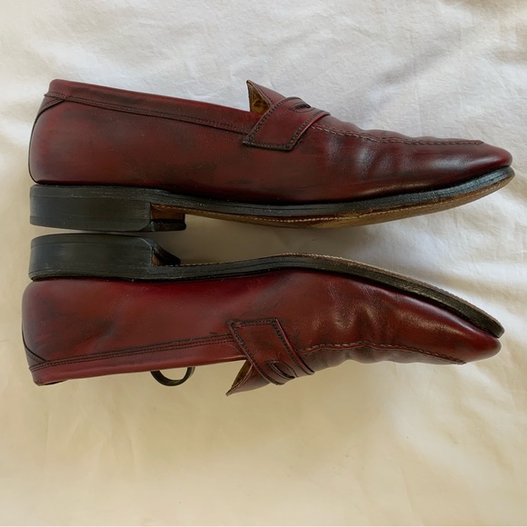 Allen Edmonds St. Denis Burgundy Leather Penny Loafer, men’s 10, dress, career main image 8